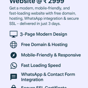 Website Design @ Just ₹2999