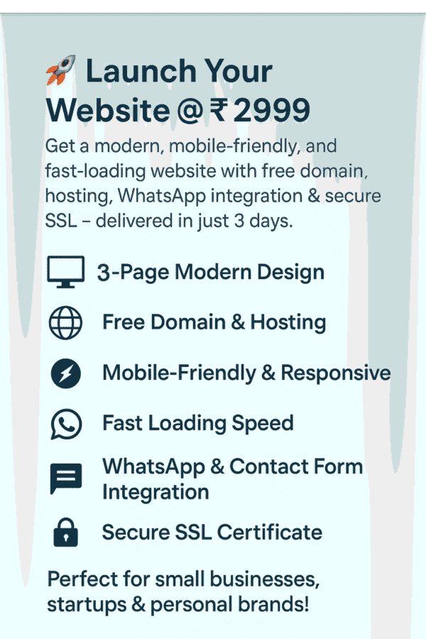 Website Design @ Just ₹2999